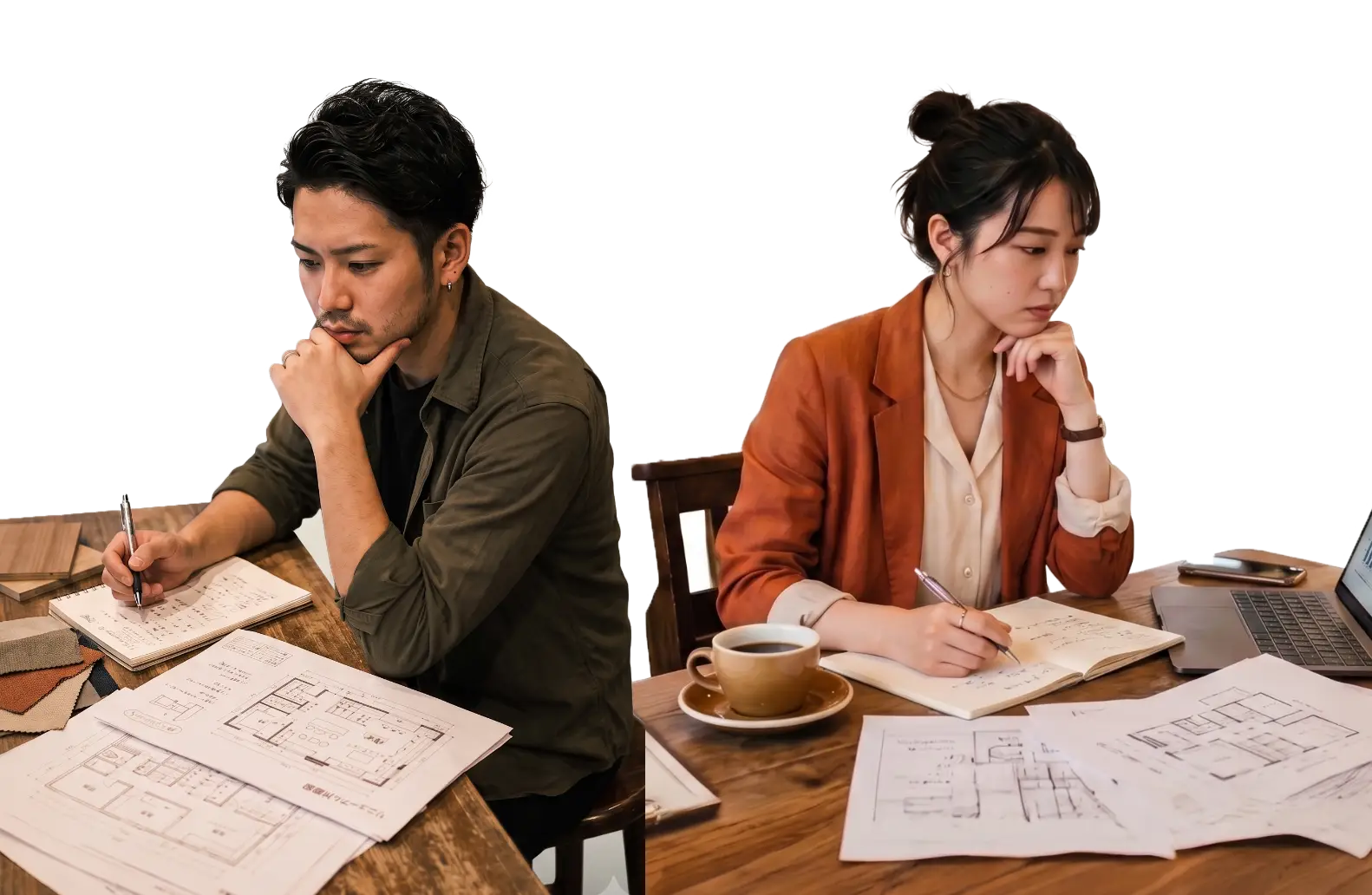 出店計画を相談するオーナー夫婦